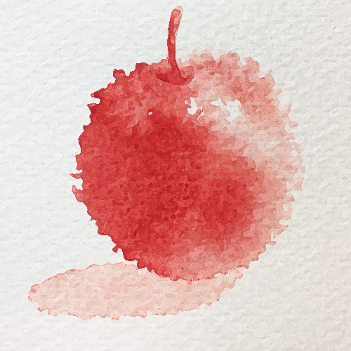 透明水彩初心者向け イラスト風のりんごを描いてみよう